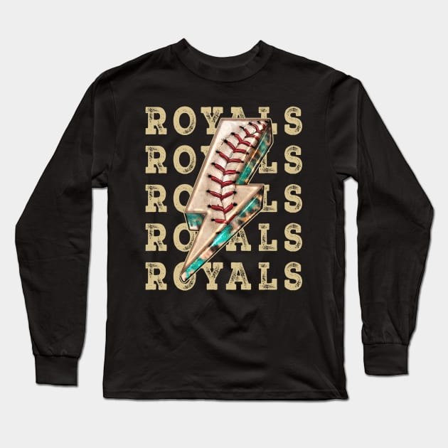 Aesthetic Design Royals Gifts Vintage Styles Baseball Long Sleeve T-Shirt by QuickMart